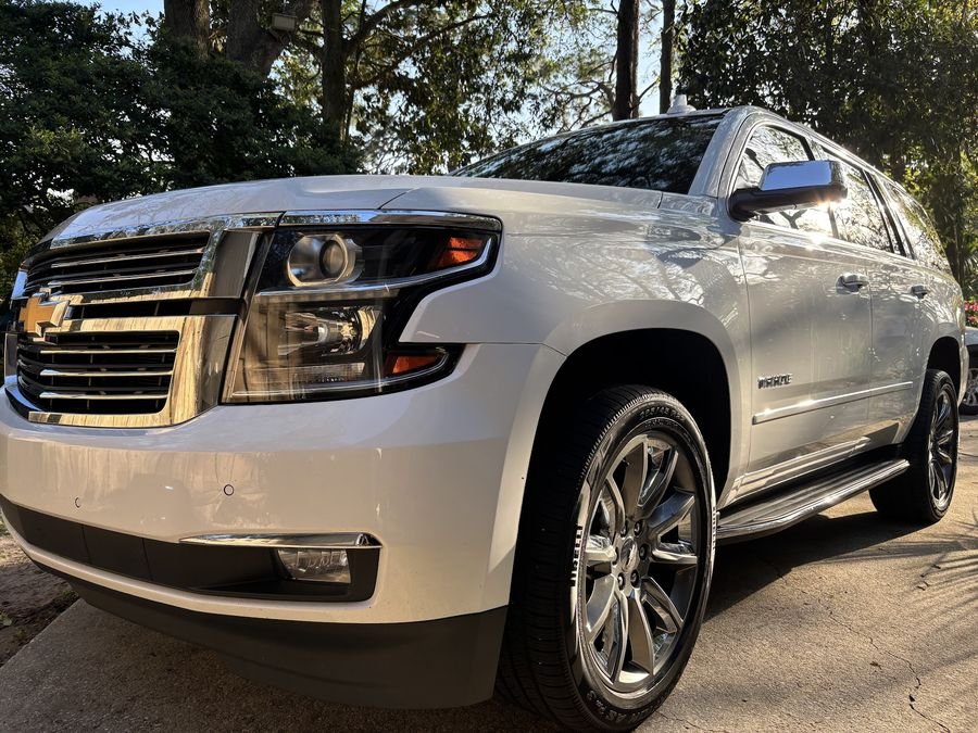 White GMC Sierra Denali HD after ceramic coating